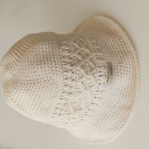 Kangol Cream Crochet Trilby Hat